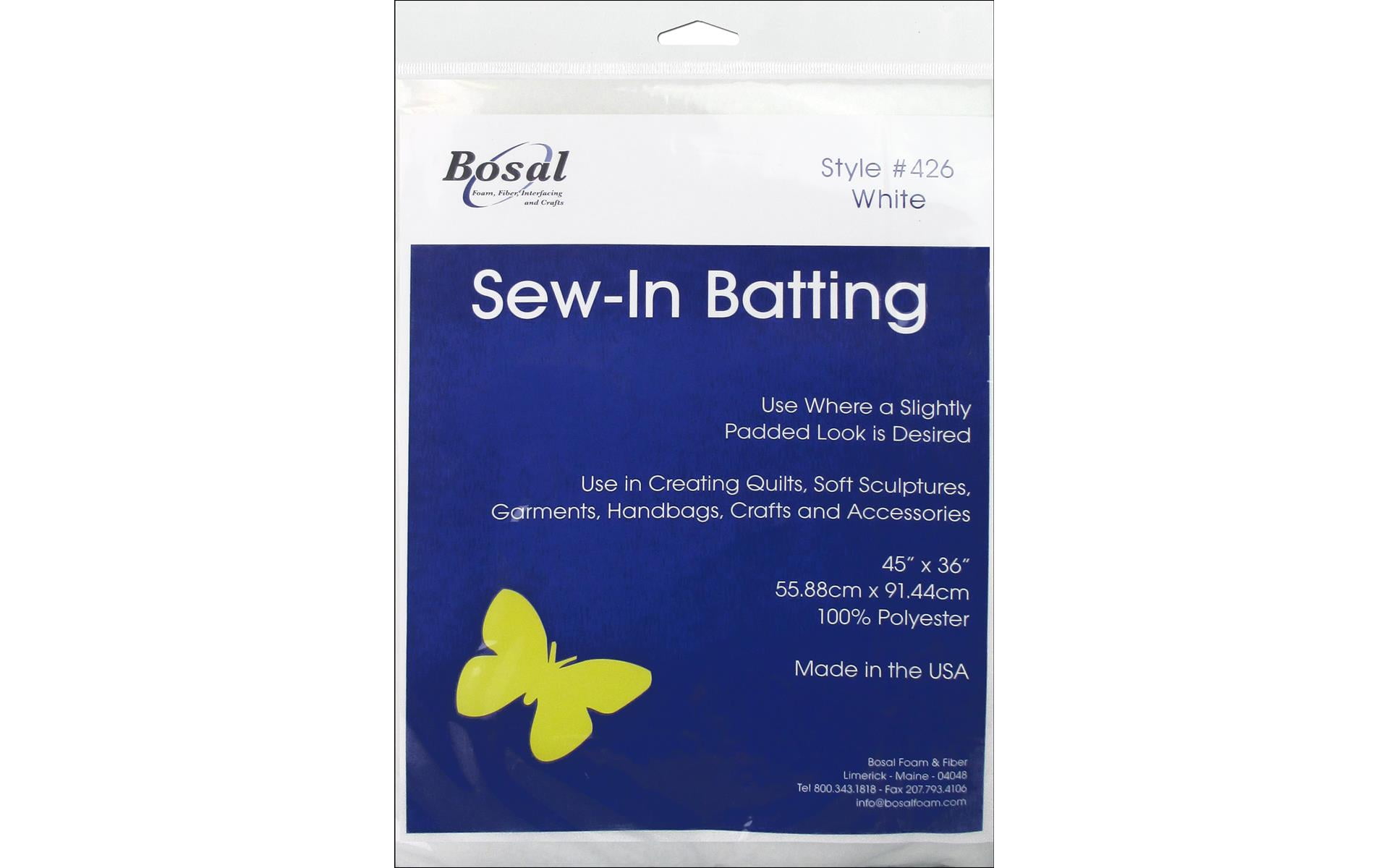 Bosal Batting Sew In Poly 45X36" Pkg 4.2Oz White Walmart Canada