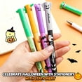 thumbnail image 4 of Novelty Pens, Halloween Pens, Erasable Gel Pens, Pack of Pens for Student, 4 Piece Halloween Themed Friction Erasable Gel Pen Set, Cute Halloween Decor Design Black Gel Pens, 3Ml, 4 of 5