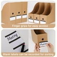 thumbnail image 2 of Cardboard Magazine Holder, Pressure-  And Stable Construction, Large Capacity Storage Box, Blank Label Stickers For Customization, Assembles In Seconds Without Tools (3, 2 of 5