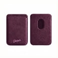 thumbnail image 1 of Cartera Wallet Alcantara Gamuza Suave Para Iphone Magsafe Gris Purpura., 1 of 3