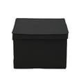 thumbnail image 7 of Household Essentials Square Storage Box With Lid, 15”x15”x10”, Canvas Sides With Sturdy Sides, Closet or Storage Room Organization, Includes Handle for Easy Access, Black Linen, 7 of 7