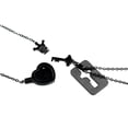 thumbnail image 7 of Uloveido Black Stainless Steel Key Lock Pendants Necklaces Jewelry Set for Him and Her with Zircon, 7 of 7