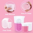 thumbnail image 4 of Juego de 6 Vasos Medidores de Silicona: 2 Vasos de Silicona Reutilizables de 250 Ml, 4 Vasos Medidores Antiadherentes, Vasos Mezcladores de Epoxi, 4 of 5