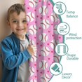 thumbnail image 3 of Blackout Kids Curtains,Pink Baseballs Pattern Childrens Insulated Curtains Set Of 2,Bedroom Essentials,Toddler Room Decor 42"x54", 3 of 5