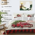 thumbnail image 3 of Merry Christmas Bedding Duvet Cover Set Twin Size 4 Pieces Red Truck Winter Christmas Tree Plaid Bedding Set with Zipper Closure, 1 Comforter Cover 68x86 Inches 1 Flat Sheet & 2 Pillow Cases, 3 of 6