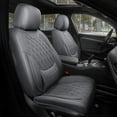 thumbnail image 1 of Car Seat Covers Full Set Faux Nappa Leather Seat Covers for Cars Breathable Front Seats with Lumbar Support and Rear Fit for Automotive Sedans SUVs Pickups, 1 of 9
