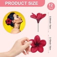 thumbnail image 2 of Uxcell 12-Pack Artificial Plumeria Flowers, Fake Silk Heads Flower Plumeria Bulk Petal for DIY Crafts/Dress/Wedding/Party Decoration [Wine Red, 3.54"/ 9cm], 2 of 6