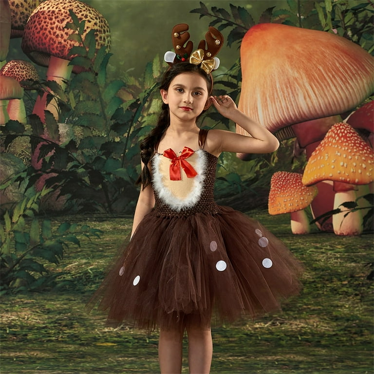 NOKIO Little Girl'S Fairy Hallow-een Dress Girls' Princess Hallow-een Dress  Girl Dress Children's Holiday Party Pommel Dress Reindeer Animal Play Girls  Spring Floral Dress Girls' Elegant Lace Dress - Walmart.com
