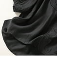 thumbnail image 5 of Floral Embroidered Cotton Linen Shirts for Women Summer 3/4 Sleeve Gauze Boho Tops Ladies Dressy Casual Loose Blouses Black L, 5 of 6