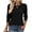 20# Black, variant on 3/4 Sleeve Tops Womens with Buttons Dressy Casual Blouses Summer Beach Vacation Plus Size Spring Clothes Black M