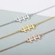 thumbnail image 1 of Angel Number Bracelets For Women Old English Stainless Steel 111 222 333 444 999 Foot Bracelet Anklets Beach Boho Jewelry Gift, 1 of 4
