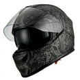thumbnail image 2 of 1Storm Motorcycle Full Face Helmet Street Bike Dual Visor/Sun Shield HJAH15 Monster Skull Black, 2 of 6
