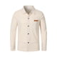 thumbnail image 3 of pstuiky camisa de manga larga para hombre, Chaqueta tipo cárdigan de manga larga con solapa y botones para hombre, color liso Tops de talla grande para hombre l, 3 of 4
