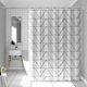 thumbnail image 1 of Waterproof shower curtain geometric triangle (Mig) single curtain without rod width 150*height 180 (with hanging ring), 1 of 1