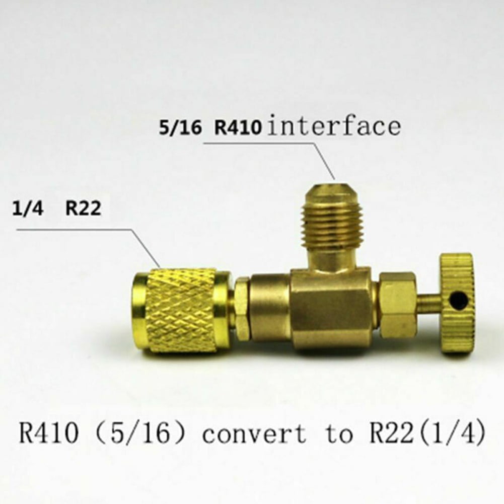1/4  R410A R22 Refrigeration Charging Adapter Air Conditioning Valve Tool Part 