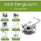 thumbnail image 4 of Infusor de té de hojas sueltas, 4 coladores de té de acero inoxidable con cadena y bandejas de goteo, juego de filtros de té pequeño para taza (tetera), 4 of 5