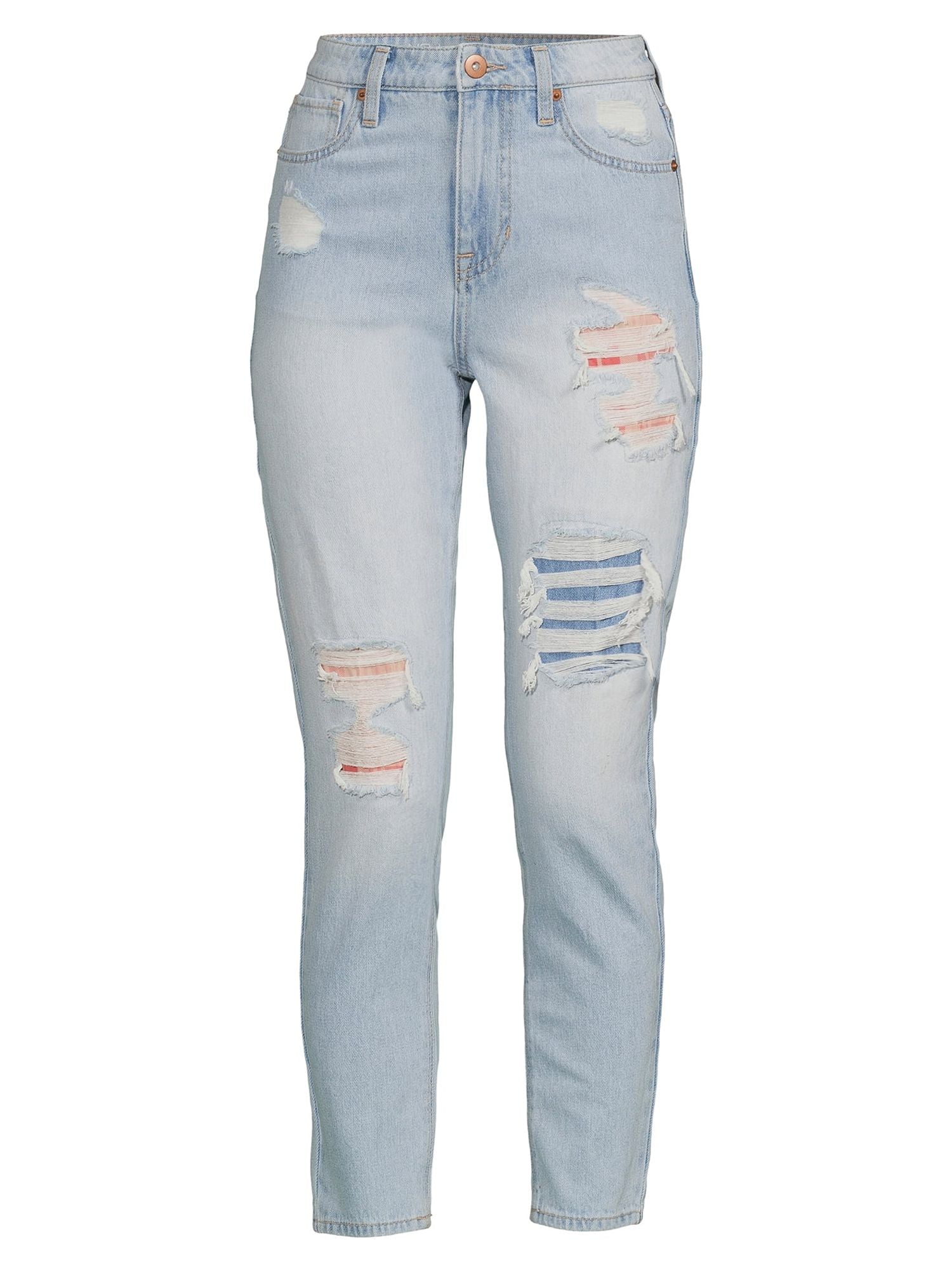 No Boundaries Juniors' Super High Rise Mom Jeans