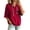 Red_001, variant on SUXIAN Hoodies for Women Relaxed Short Sleeve Tie Front Casual Hoodie Womens XXXL