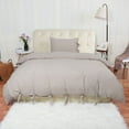 thumbnail image 3 of PiccoCasa 2Pcs Microfiber Duvet Cover Sets Bed Strap Quilt Cover Set, Tan Twin, 3 of 6