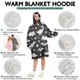 thumbnail image 5 of Wearable Oversized Blanket,Dinosaur Silhouette Pattern Wearable Blanket Hoodie for Adults,Cozy Hooded Blankets with Super Pockets,Super Warm Fuzzy Pullover for Women & Men, 5 of 6
