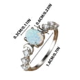 thumbnail image 1 of Fiudx Anillo Lunar, Elegante Joyería de Circonita Ovalada, Diseño de Piedra Lunar Mágico y Relajante, Plata de Ley 925, Regalo de Compromiso y Boda, Ocasiones Especiales para Mujeres, 1 of 2