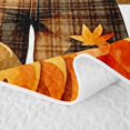 thumbnail image 5 of Erosebridal Scarecrow Sunflower Quilt Full 3-Piece,Fall Harvest Full Bedspread Sets,White Orange Brown,1 Coverlet and 2 Pillowcases, 5 of 7