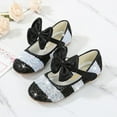 thumbnail image 3 of Girls Glitter Bowknot Ballet Mary Jane Flat School Dance Party Casual Dress Shoes, 3 of 7