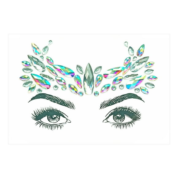 WREESH Face Sticker Diamond Face Decoration Diamond Sticker Dry Type Diamond Sticker