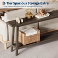 thumbnail image 3 of Extra Long 70.9in Console Table 2-Tier Narrow Sofa Table Sturdy Entryway Table for Hallway Living Room Foyer Gray, 3 of 8