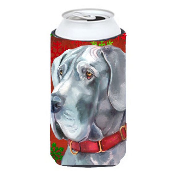 Great Dane Red Snowflakes Holiday Christmas Tall Boy Hugger