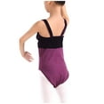 thumbnail image 2 of LLYwey Girls' Gymnastics Leotards - Toddler Girls' Dance Leotards Spaghetti Strap Sleeveless Cami Tank Bodysuits Camisole Dance Tops, T-70, Purples, 12T, 2 of 3