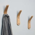 thumbnail image 4 of 4 ganchos de pared de madera para abrigos, perchero de pared de madera natural, perchero de pared sencillo y moderno en forma de V para almacenamiento de abrigos de 15,8*4*1,1 cm., 4 of 5