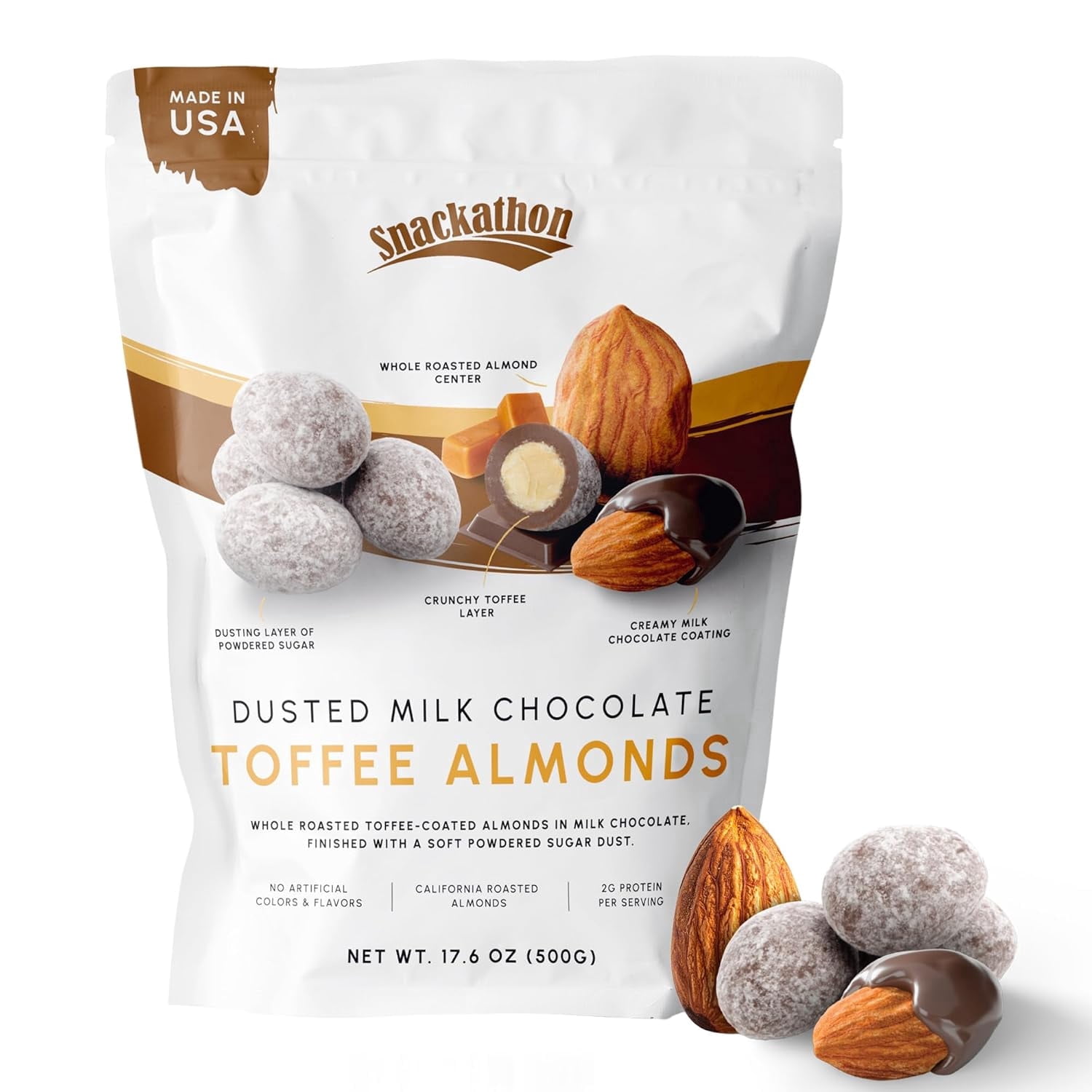 Orchard Valley Harvest Dark Chocolate Covered Almonds, 8-1 oz Bags