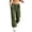 Army Green, variant on Lopecy-Sta Pants for Women Cargo Jogger Pants Elastic Drawstring Waist Multi Pockets Loose Fit Street Style Athletic Trousers for Spring Fall