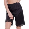 thumbnail image 5 of Sunisery Women Plus Size Satin Lace Safety Short Pants Skirt Under Briefs Shorts Slips Ice Silk Sleepwear Underwear, 5 of 6