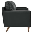 thumbnail image 3 of Maklaine Contemporary 81" Top Grain Leather Sofa in Black Finish, 3 of 4