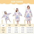 thumbnail image 4 of FORMRS Wearable Blanket Hoodie with Sleeves for Kids Cozy Flannel Sweatshirt, Pink Skates, 4 of 7