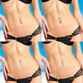 thumbnail image 2 of Dsseng Belly Button Ring 14G Dangle Belly Rings Mix Styles Navel Rings Silver 10 Pcs, 2 of 8