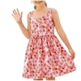 thumbnail image 6 of JUSLIO Girls Dresses Round Neck Summer Casual Floral Print Sleeveless Tank Dress Girls 9-10 Years, 6 of 6