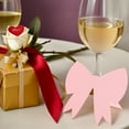 thumbnail image 3 of FOMIYES Romantic Pink Wedding Seat Cards with 3D Bow for Party Tables, 3 of 7