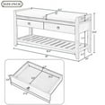 thumbnail image 3 of Entryway Shoe Rack Bench, Wood Shoe Storage Bench with Cushioned Seat & 2 Drawers, Multipurpose Storage Bench Shoe, Shoe Cabinet Bench for Living Room, Entryway, Bedroom (Espresso), 3 of 7
