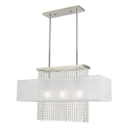 

3 Light Linear Chandelier in Contemporary Style 10 inches Wide By 26 inches High Bailey Street Home 218-Bel-2944535
