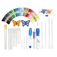 thumbnail image 2 of CoreLiving 100-Color Embroidery Floss Thread Kit with Punch Needle & Needle Threader, Complete Cross Stitch Supplies Set with Storage Case, Sewing & Needlepoint Tools for Adults DIY Bracelet Making, 2 of 9