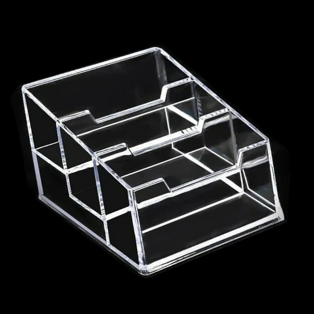 CANKER 3Tier Clear Acrylic Business Card Holder Stand Clear Desktop