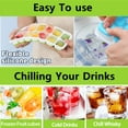 thumbnail image 5 of EDEFISY Ice Cube Tray with Lid 4 Pack, Easy Release Stackable Ice Trays for Freezer with Lid for Drink, Cocktail, Baby Food, Blue, 5 of 6