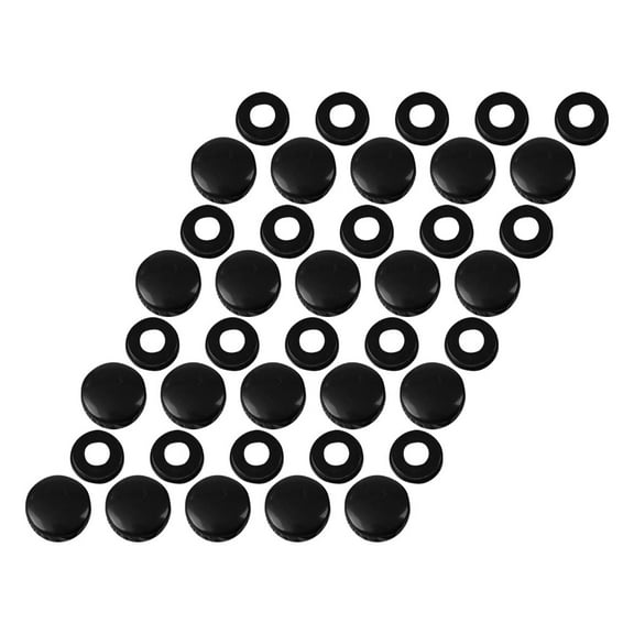 FRCOLOR  20 Pairs License Plate Screw Cap Plug Bulb Kit Screws Dry Clothes Fixing Board Black