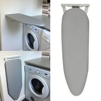 tonchean 38" x 12" Wall Mounted Ironing Board with Heat Resistant Cover - Fold Drop Down Laundry Iron Boards, Space-Saving for Home, Apartment & Small Spaces