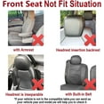 thumbnail image 3 of Car Seat Covers Front Seats and Rear Bench Air Mesh Fabric Rear Bench Split Polyester Easy Installation SUV CAR Woman Lady Femal ( Mint Full Set), 3 of 8