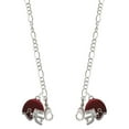 thumbnail image 1 of Silvertone Small Maroon Football Helmet Silvertone Face Mask Necklace, 1 of 2