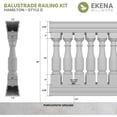 thumbnail image 2 of Ekena Millwork 40"H x 13'L Fiberthane Hamilton Unassembled Balustrade Railing Kit, Style D (6 7/8" On-Center Spacing to Pass 4" Sphere Code), 2 of 6
